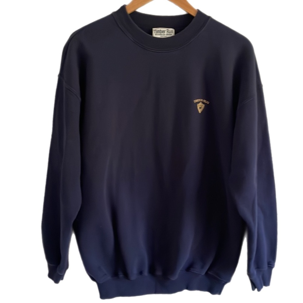 Retro Timber Run Outdoor Gear Navy Blue Y2K Crewneck Sweatshirt